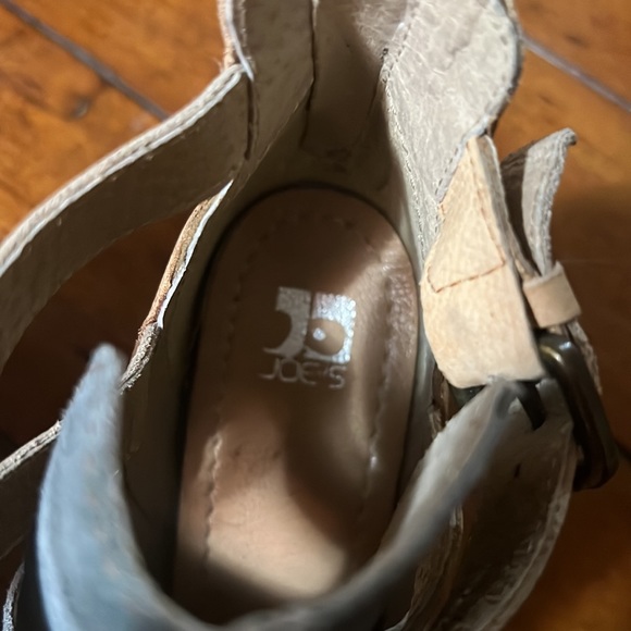 Joe’s blue suede and tan leather booties. Size 8 - Picture 2 of 5